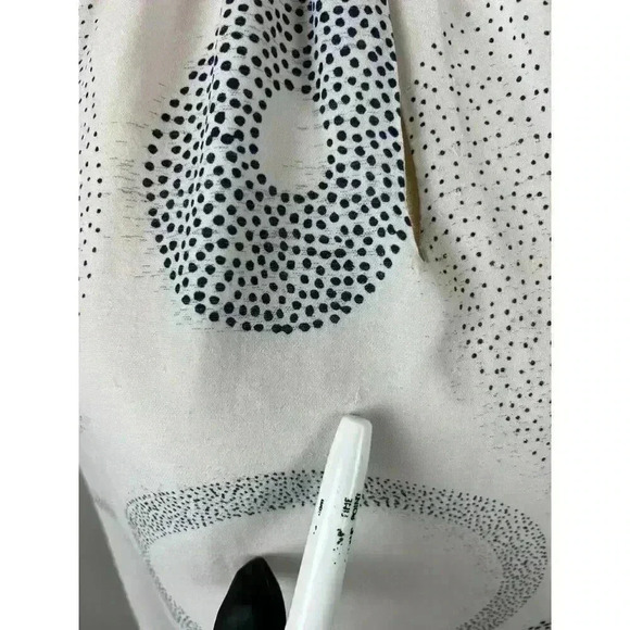 Ramy Brook Women's 100% Silk Halter Blouse Abstract Sleeveless Lined M Gray - Picture 4 of 12